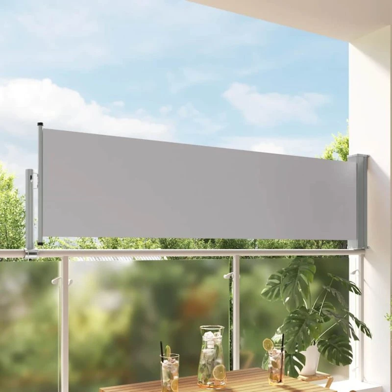 Sammenrullelig sidemarkise 80x300 cm - grå