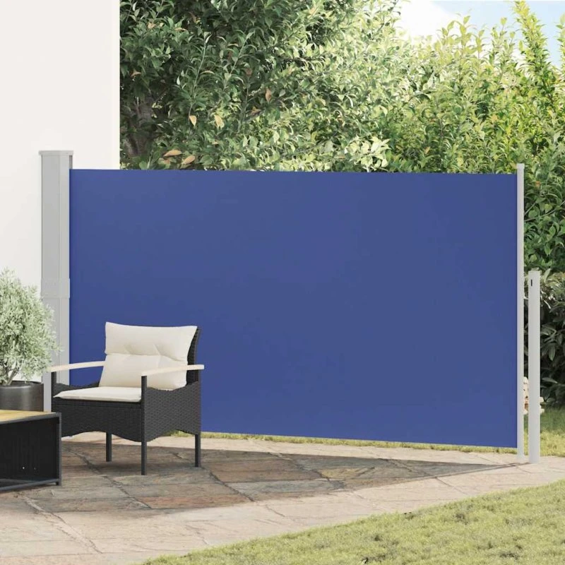 Sammenrullelig sidemarkise 170x300 cm - blå