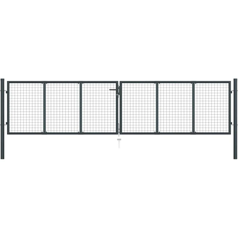 Havelåge i galvaniseret stål 400x75 cm – grå
