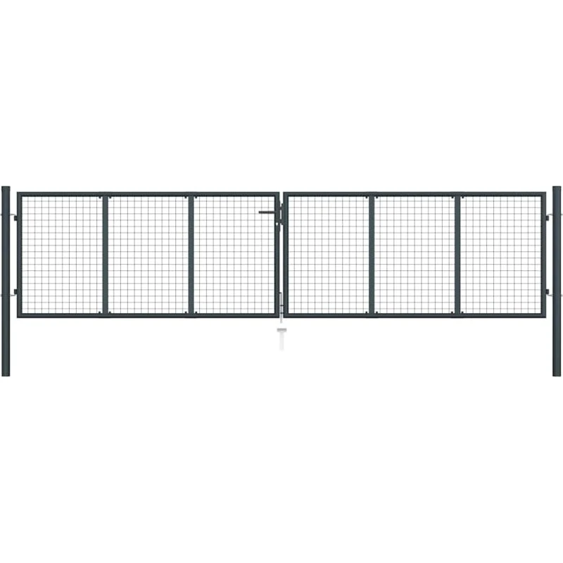 Havelåge i galvaniseret stål 400×100 cm - grå