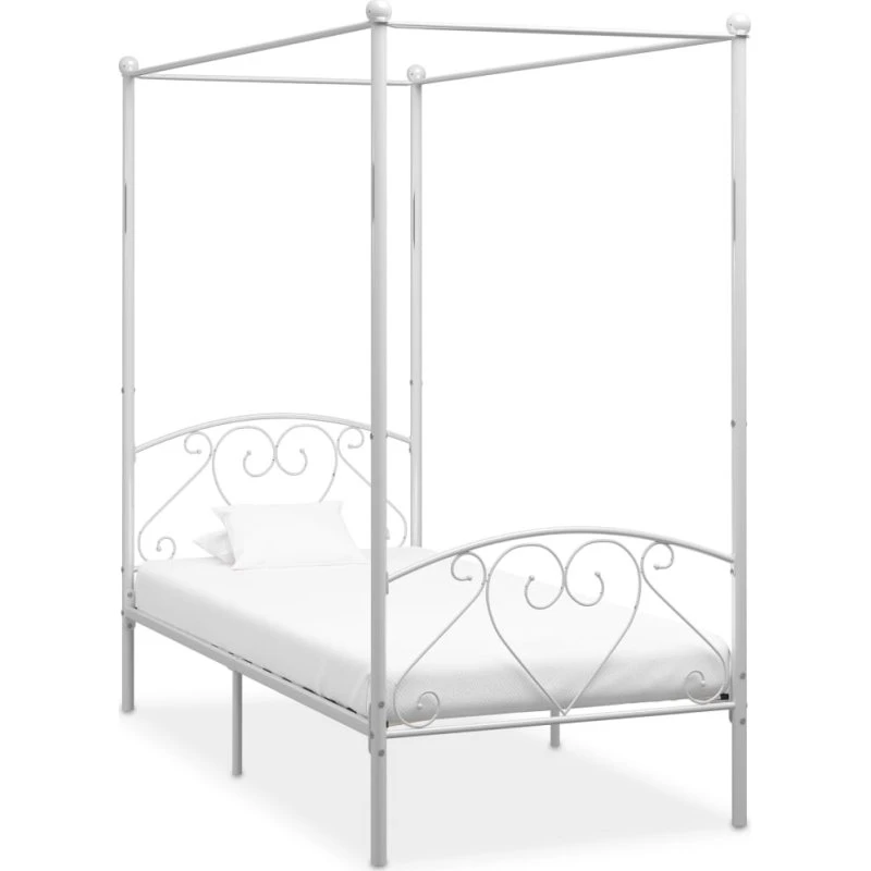 Himmelseng stel 100x200 cm i hvidt metal