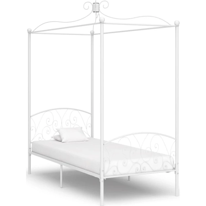 Himmelseng stel i metal 100x200 cm - hvid