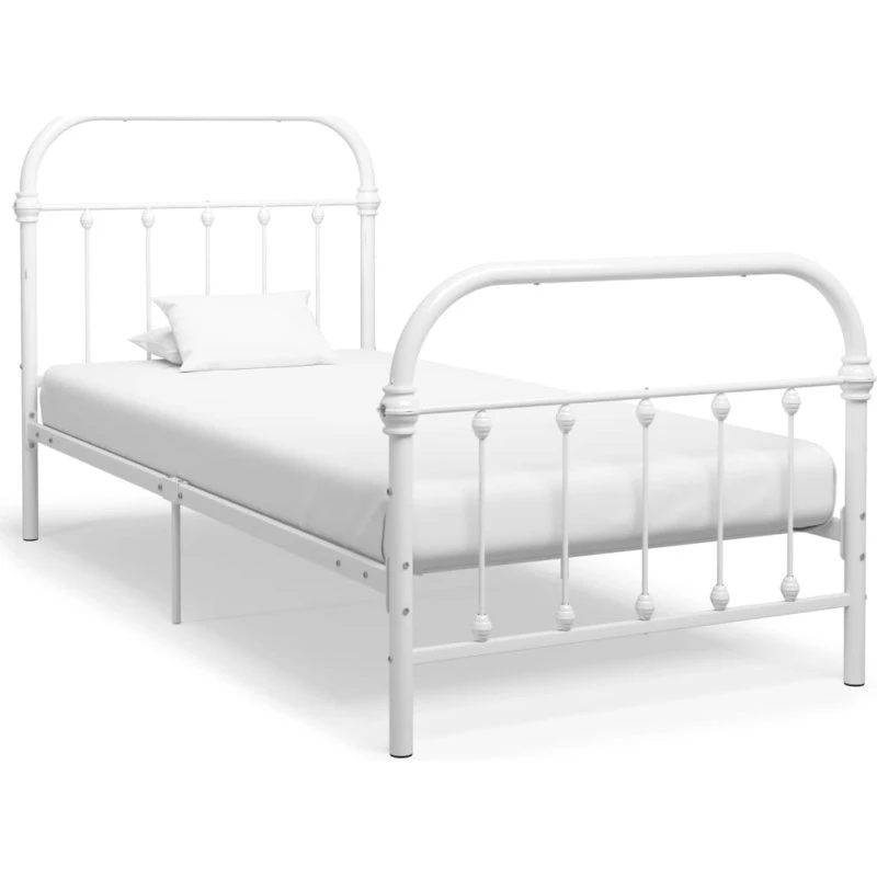 Sengestel i metal 100x200 cm - Hvid