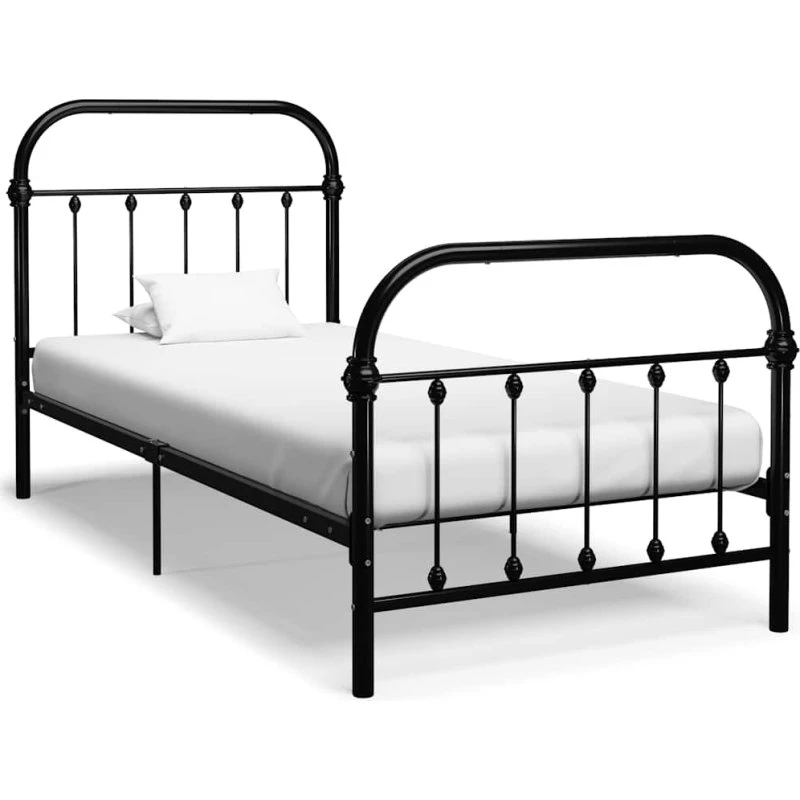 Sengestel i metal 100x200 cm – Sort