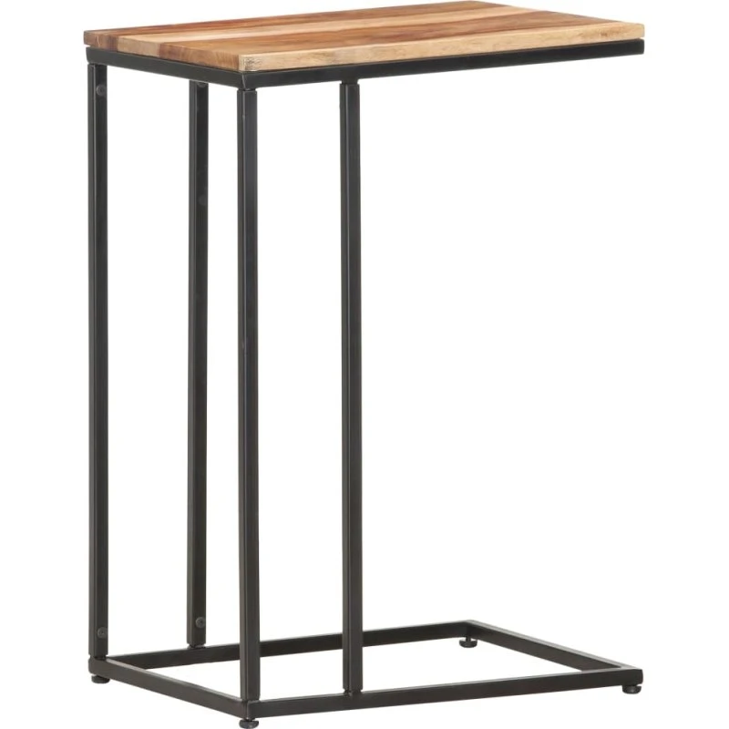 C-formet sidebord i massivt sheesham 35x45x65 cm