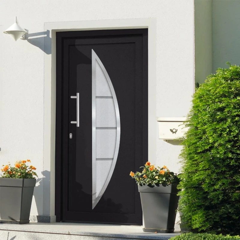 Hoveddør 108x208 cm antracitgrå – robust indgangsdør