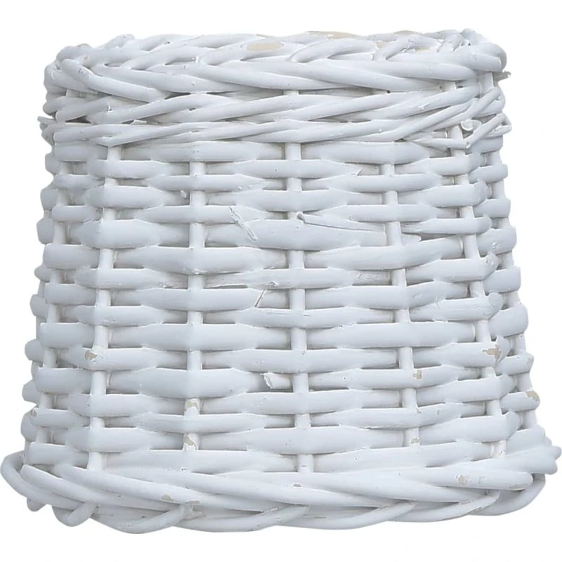 Håndlavet lampeskærm i flet 25x17 cm – hvid