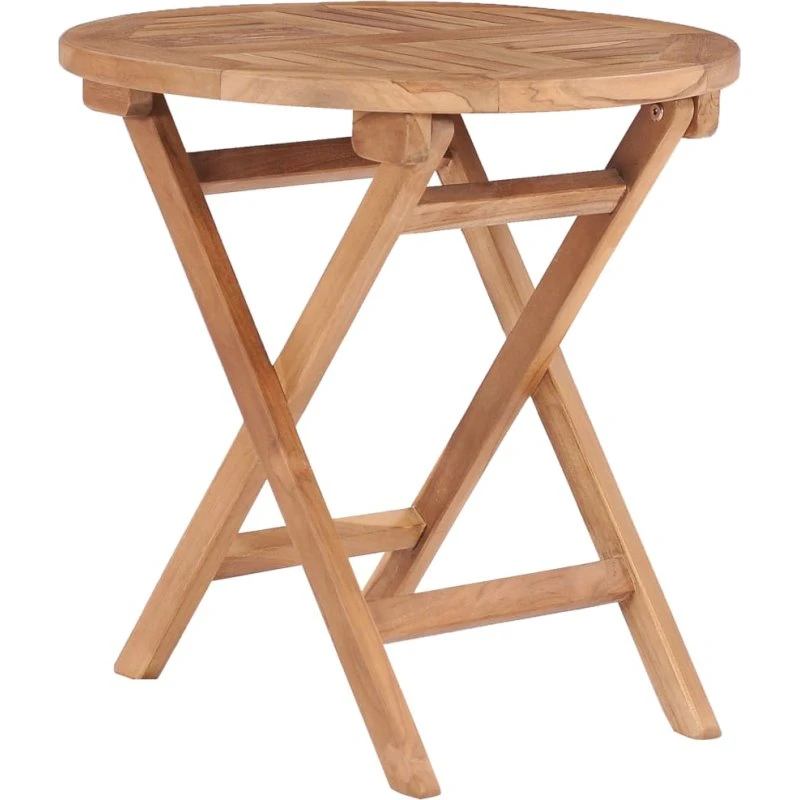 Foldbart havebord 45 cm i massivt teaktræ