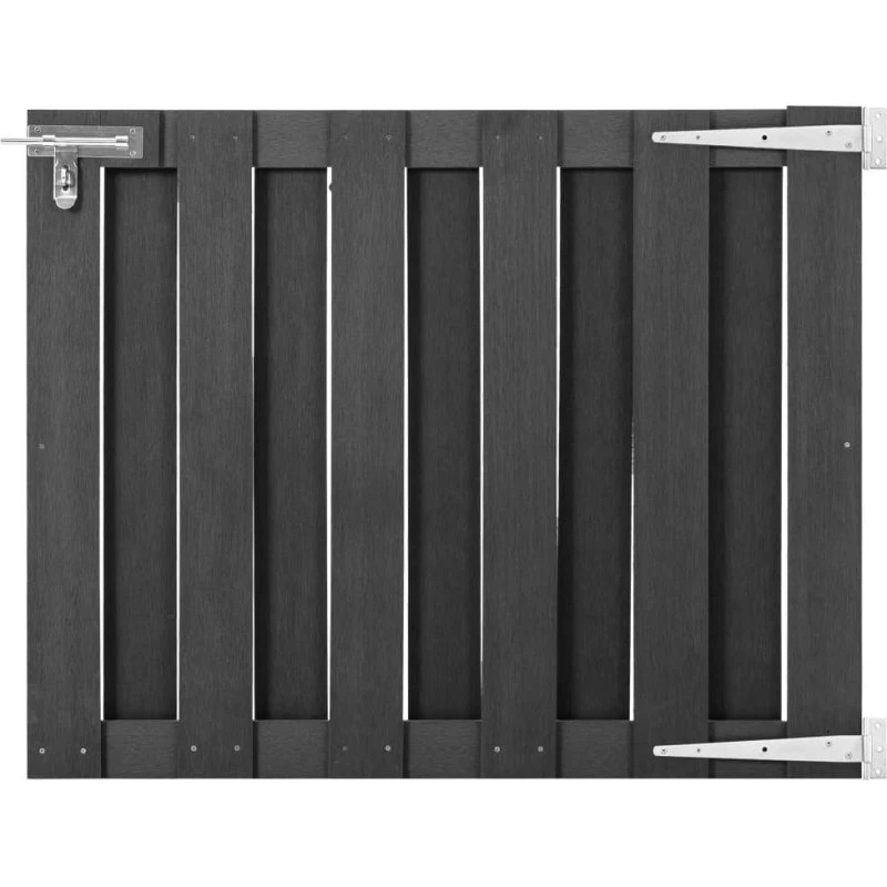 WPC havelåge 100 x 80 cm - grå, låsbar