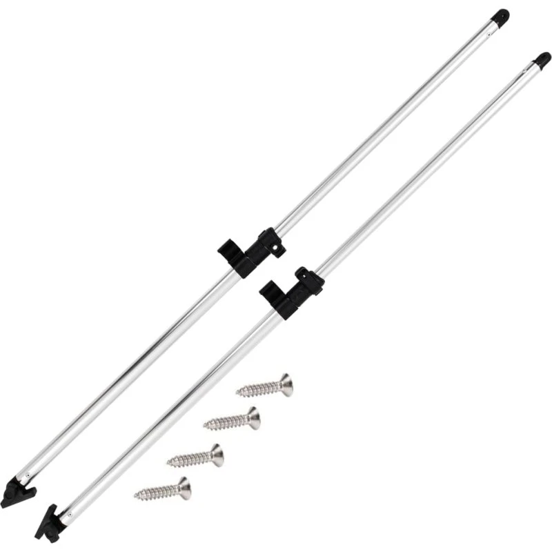 Støttestolper til bimini-top 2 stk. – Justerbar aluminium