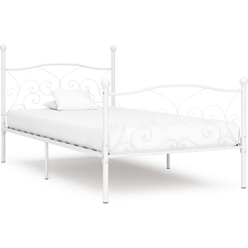 Sengestel med lamelbund 160x200 cm - Metal, sort