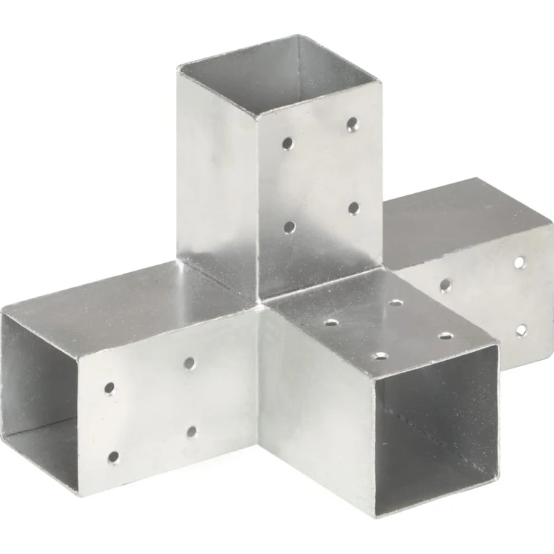 Stolpebeslag X-form til 71x71 mm træ, galvaniseret