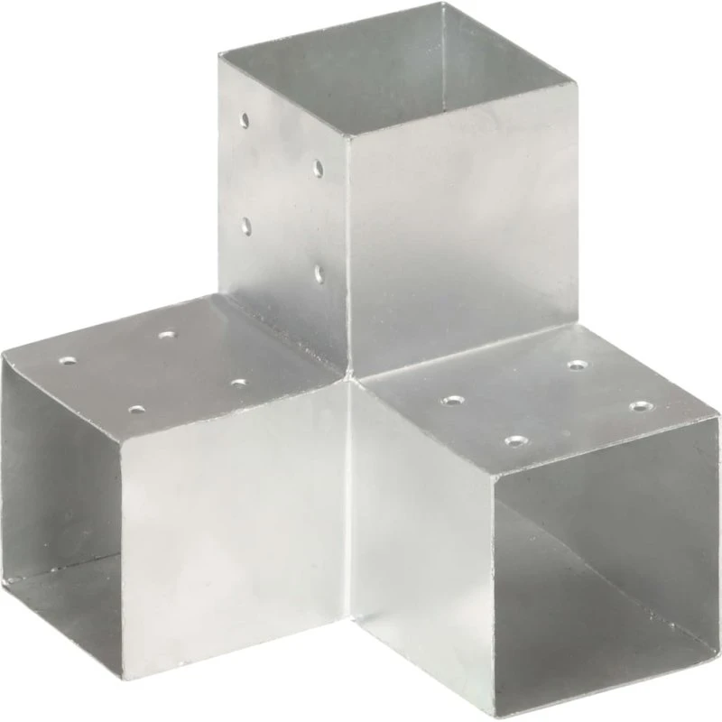 Stolpebeslag Y-form 101x101 mm galvaniseret 3-vejs