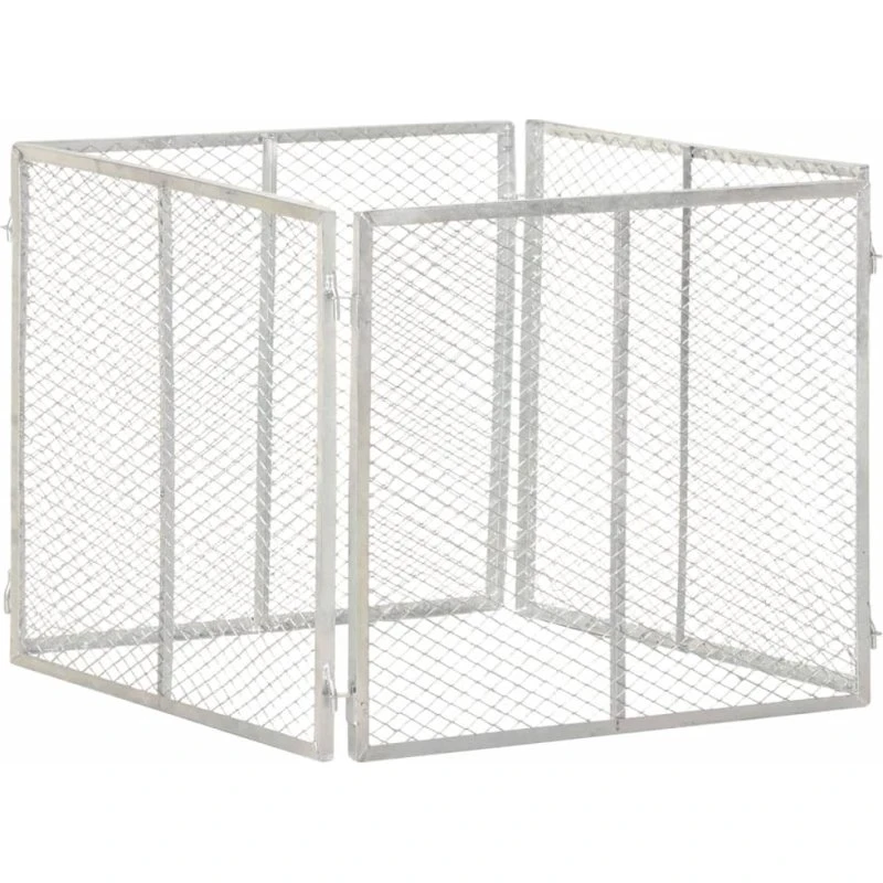 Galvaniseret kompostbeholder 85x85x70 cm