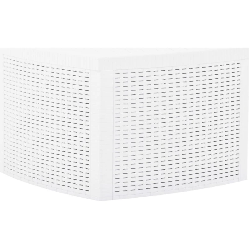 Sidebord i hvid plast 54x54x36,5 cm – vejrbestandigt