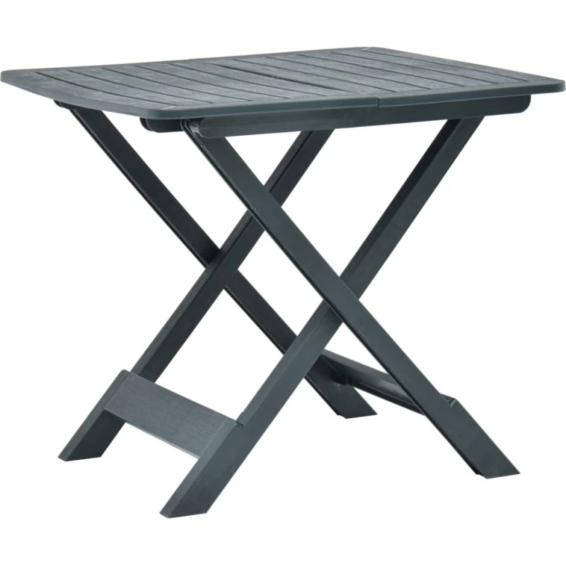 Foldbart havebord i plastik 79x72x70 cm – grønt