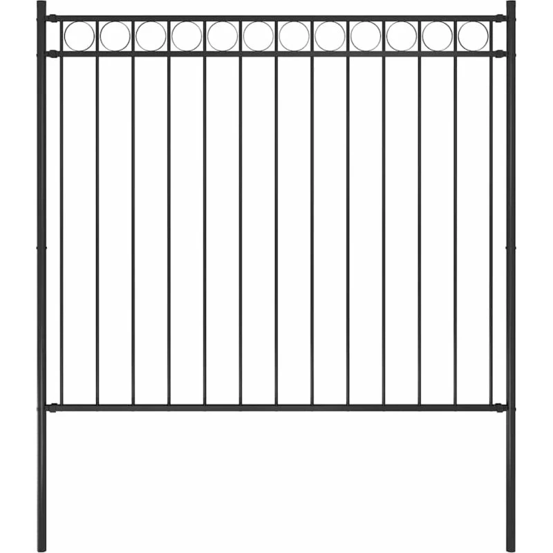 Havehegn i stål 1,81x1,5 m - sort