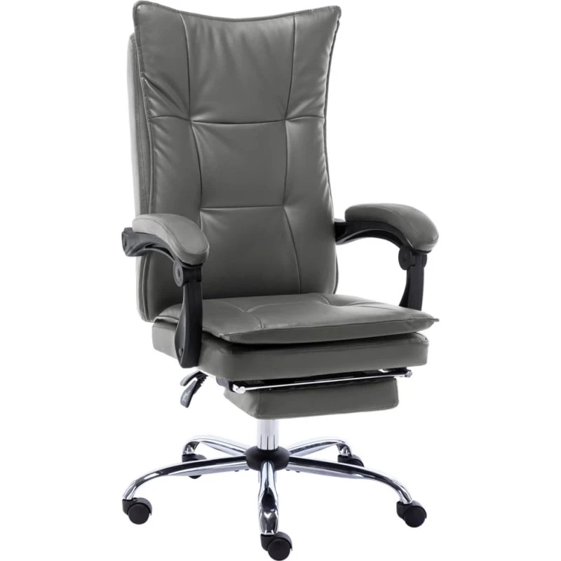 Ergonomisk kontorstol i kunstlæder antracitgrå