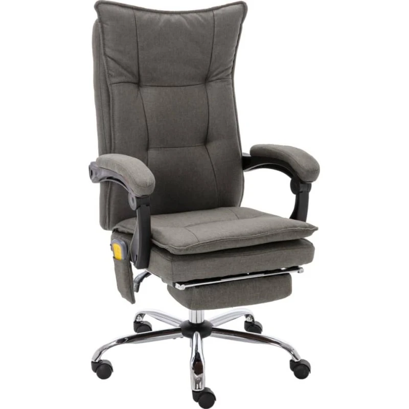 Ergonomisk kontorstol med massagefunktion, stof grå