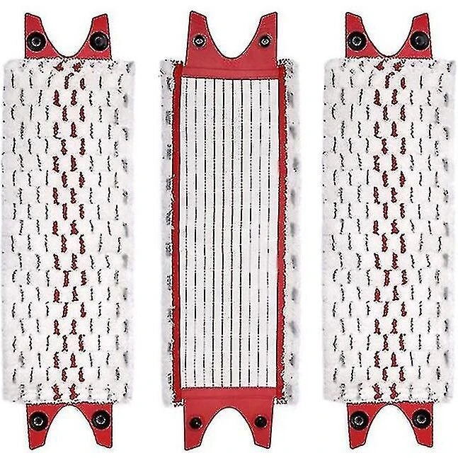 Vileda Ultramax 3-pak flad moppeduk 36x14 cm (rød/hvid)