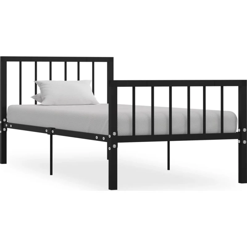 Sengestel i metal 100x200 cm – Sort, robust design