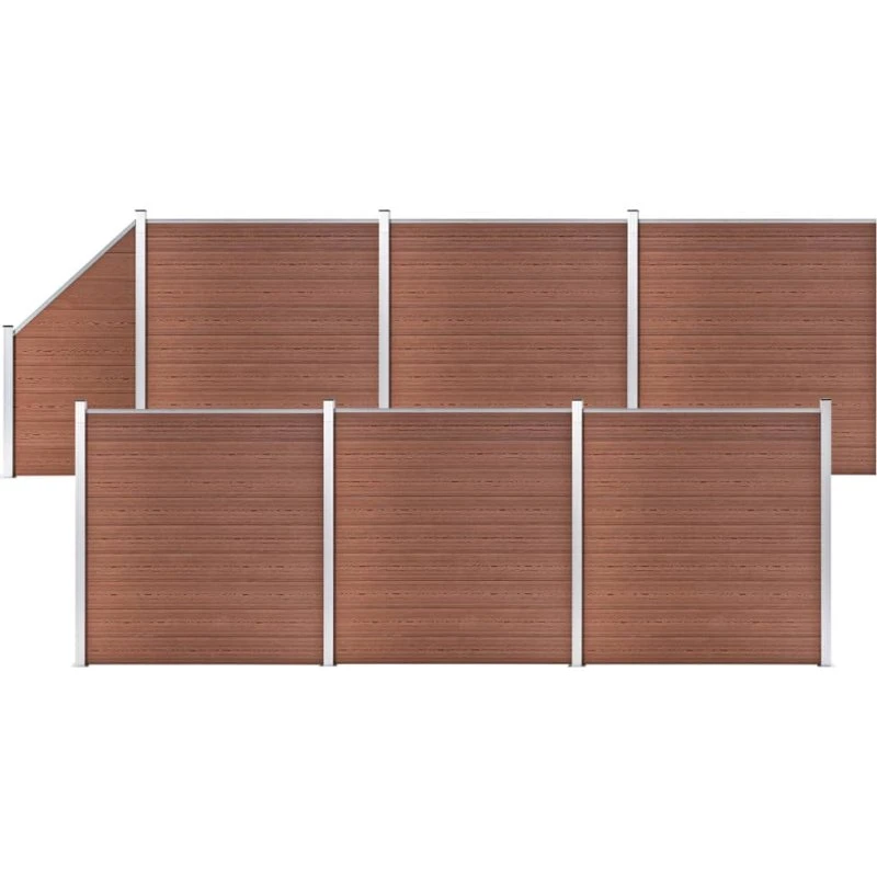 WPC hegnssæt 6+1 1138×186 mm, brun