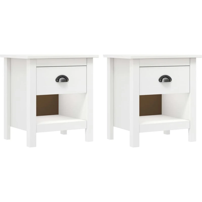 Hill sengeborde 2 stk. i massivt fyrretræ 46x35x49,5 cm