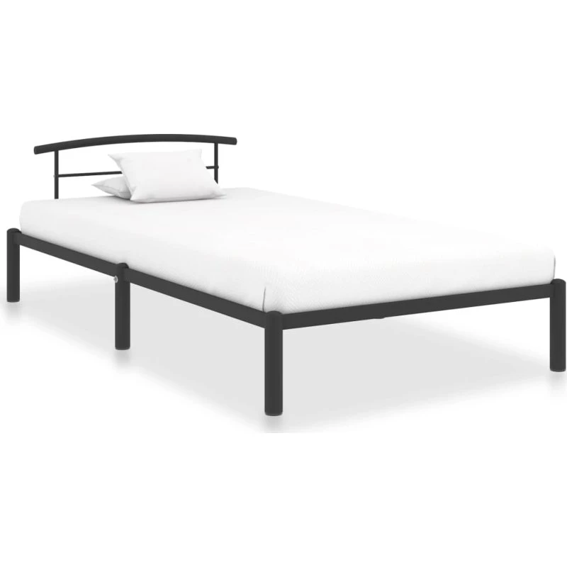 Sengestel 100x200 cm i metal – sort