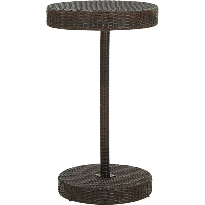 Havebord i polyrattan 60,5x106 cm - Brun