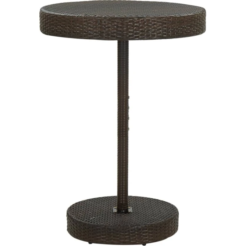 Havebord i polyrattan 75,5x106 cm – brun