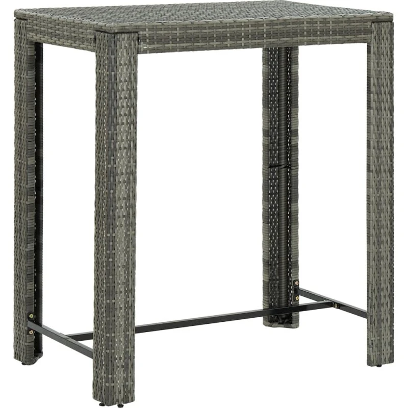 Barbord i polyrattan til have 100x60,5x110,5 cm