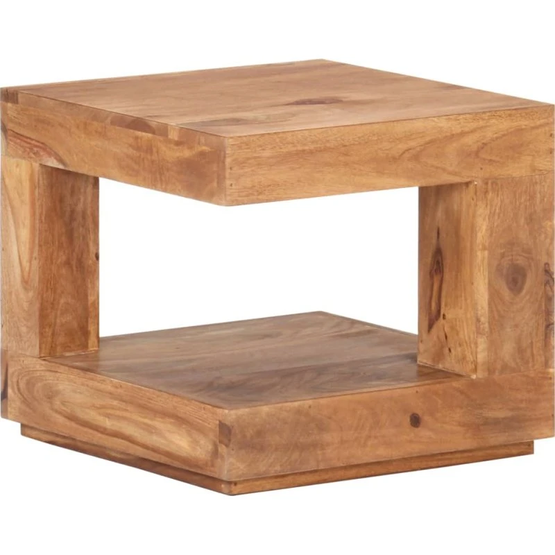 Sofabord i massivt akacietræ 45x45x40 cm