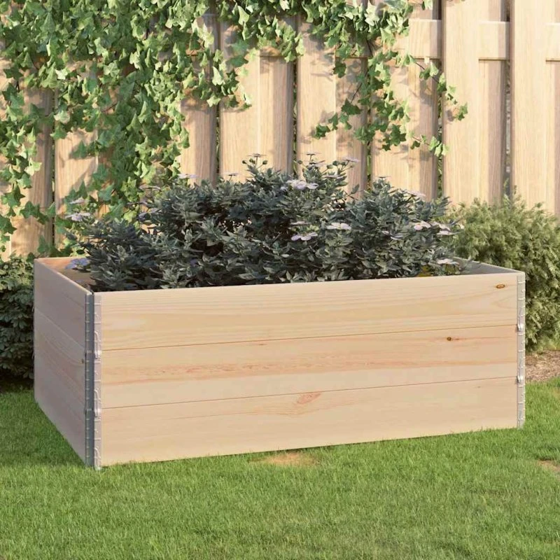 Højbed 3 stk 100x150 cm i massivt fyrretræ