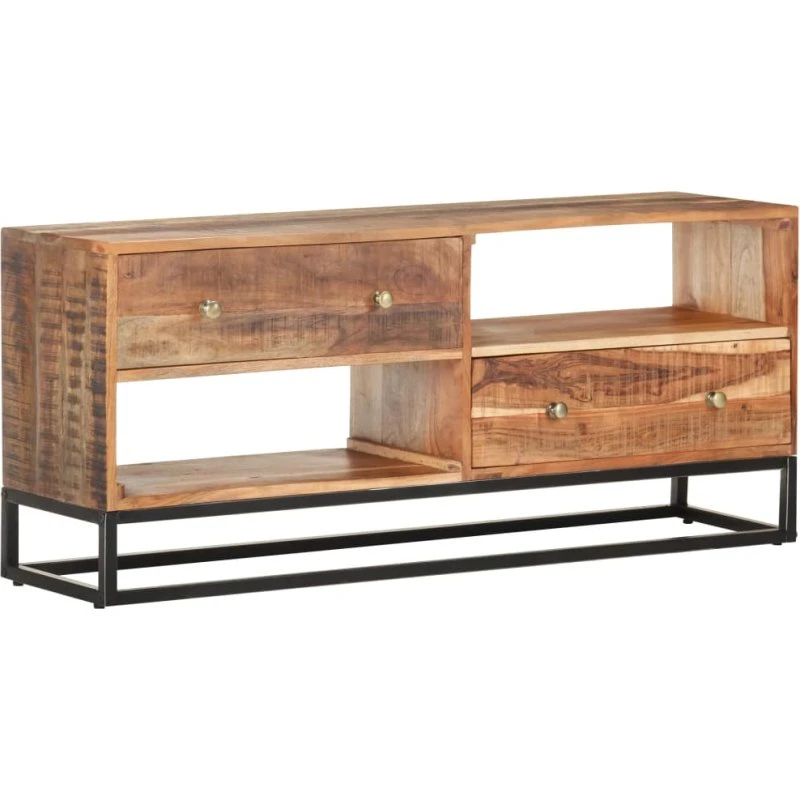 TV-skab i massivt ru akacietræ 120x30x50 cm