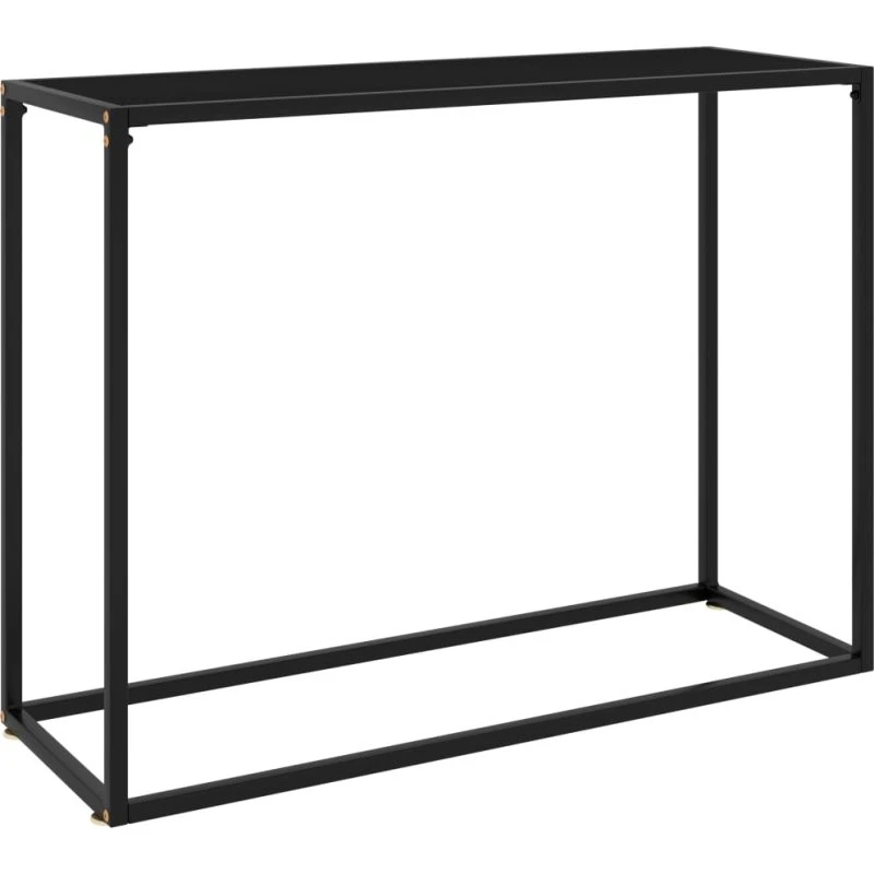 Konsolbord 100x35x75 cm i hærdet glas – sort