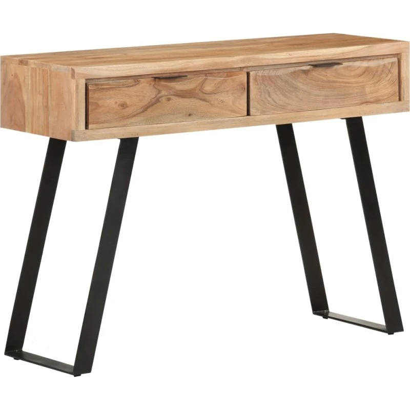 Konsolbord i massivt akacietræ 100x35x76 cm