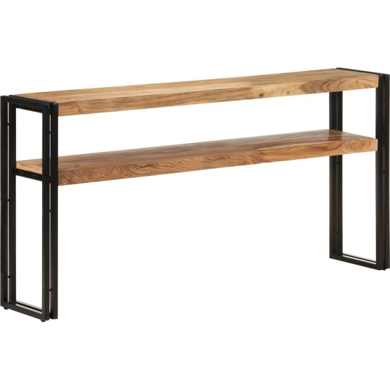 Konsolbord 150x30x75 cm i massivt akacietræ og jern