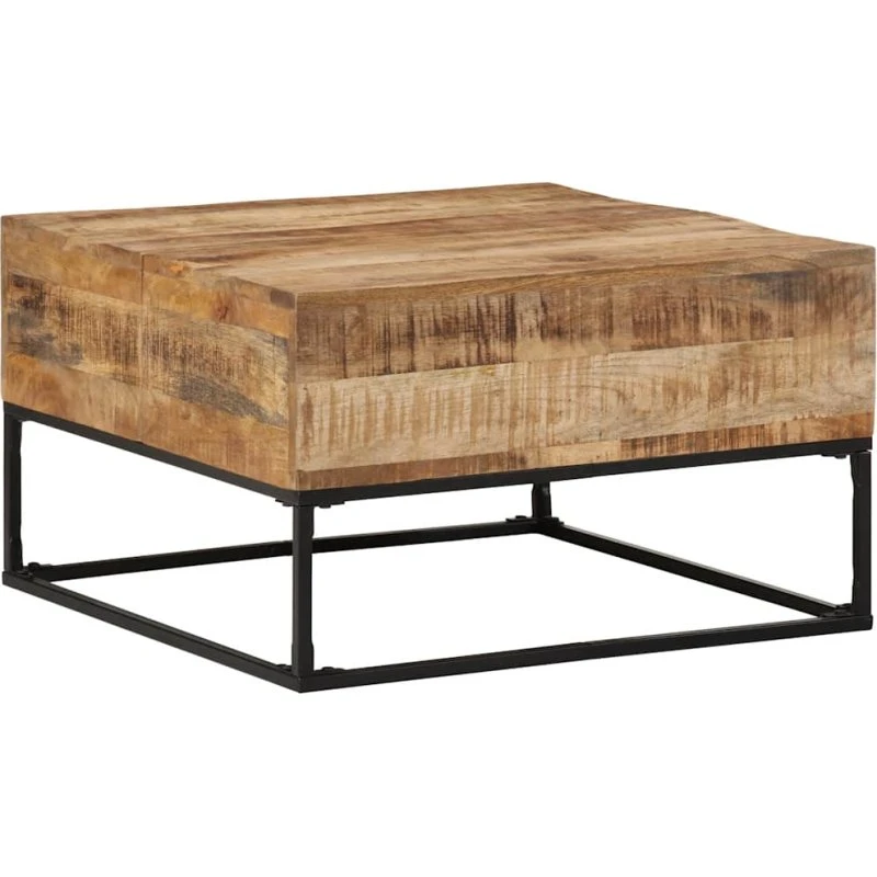 Sofabord i ru mangotræ 68x68x41 cm