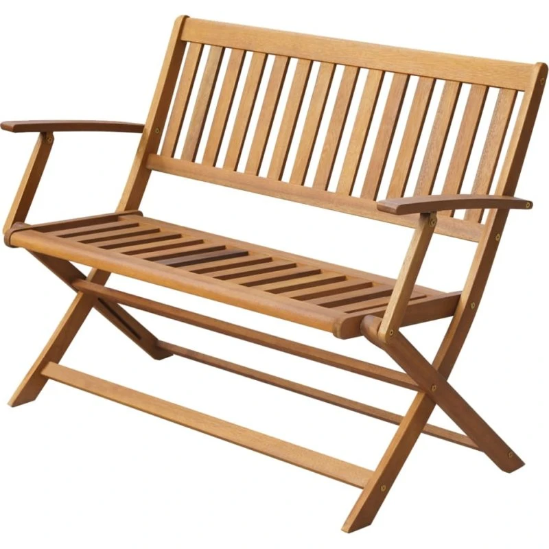 Havebænk 120 cm i massivt akacietræ, foldbar