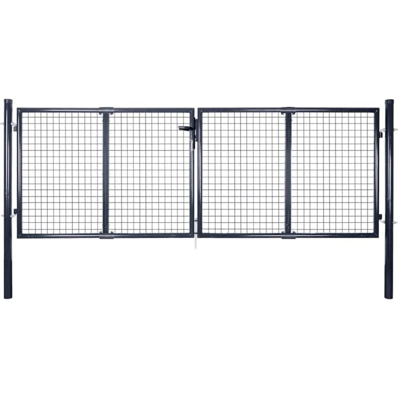 Havelåge i galvaniseret stål 300x100 cm - grå