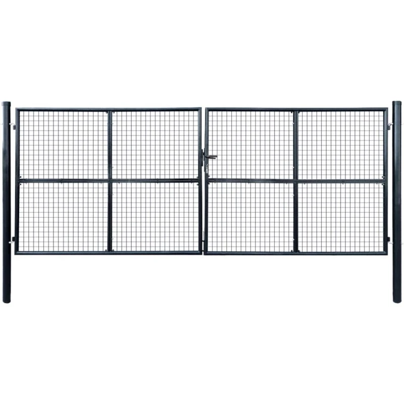 Havelåge i galvaniseret stål 415x150 cm, grå