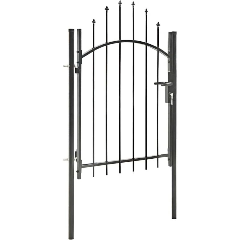 Stål havelåge 1 x 1,75 m – sort