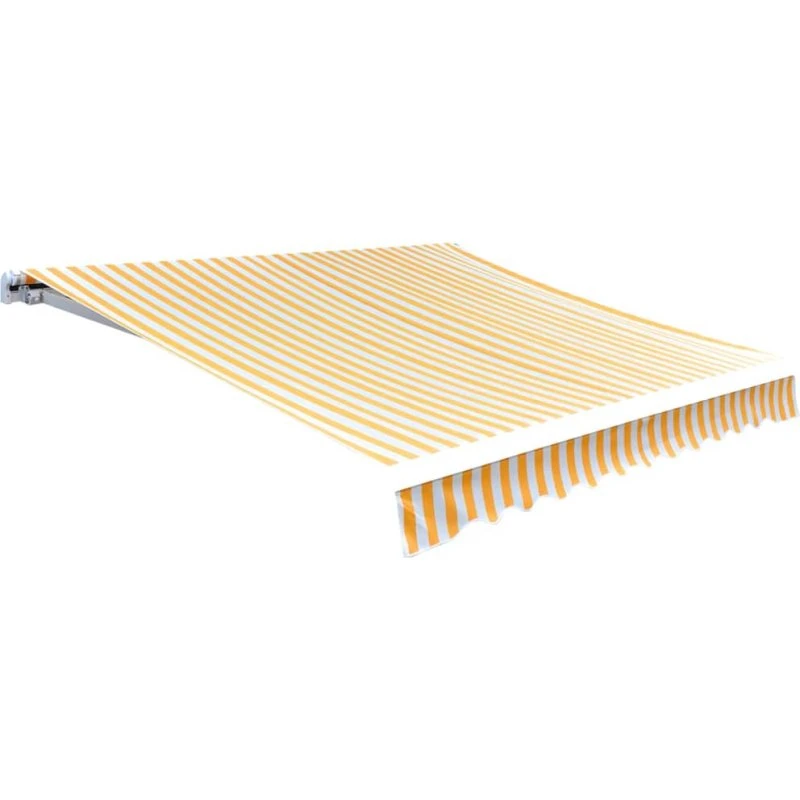 Markisedug 350x250 cm – orange/hvid UV-bestandig