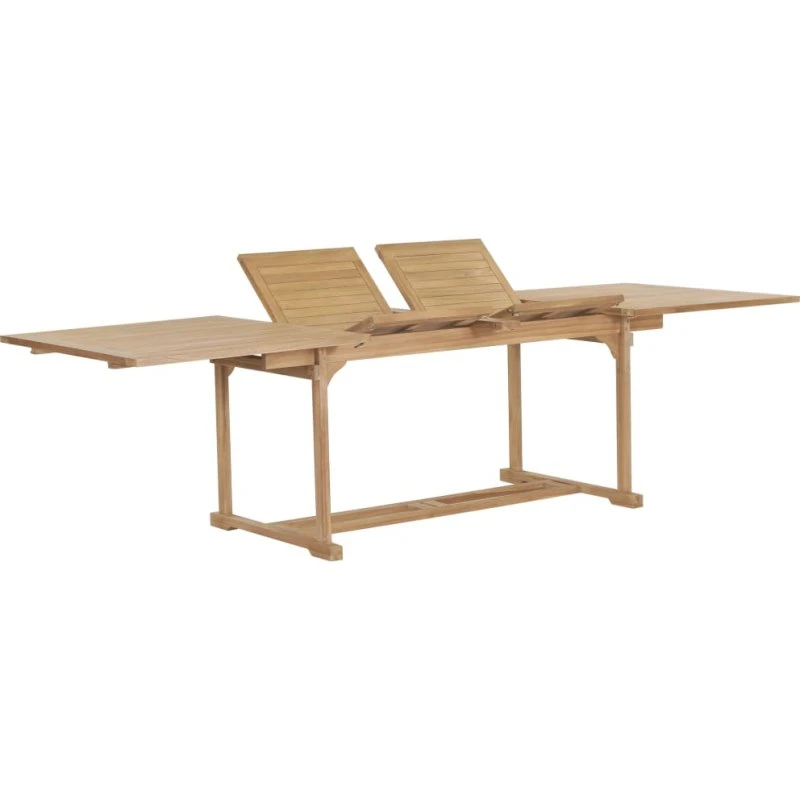Forlængeligt havebord i massivt teak 180–280 x 100 x 75 cm