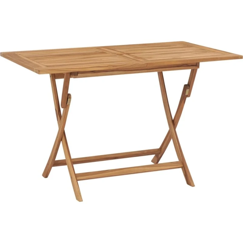 Foldbart havebord i massivt teaktræ 120x70x75 cm