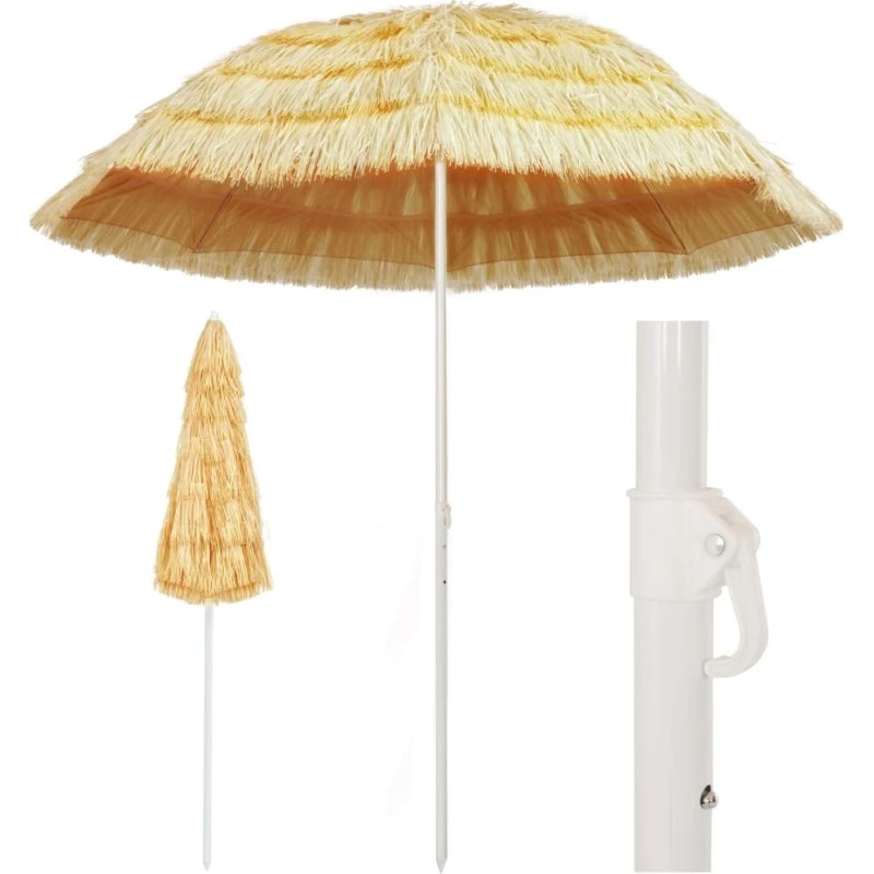 Strandparasol Hawaii-stil 240 cm – natur