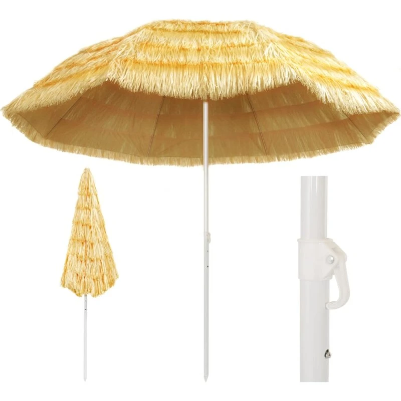 Strandparasol Hawaii-stil 300 cm, natur