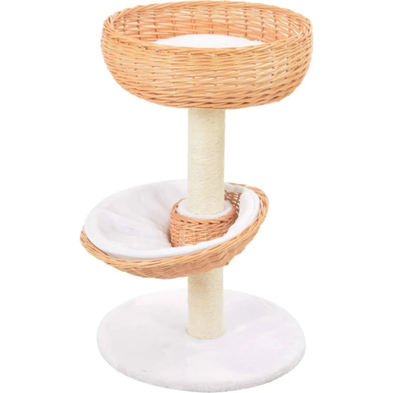 Kradsetræ i naturligt piletræ med sisalstolpe