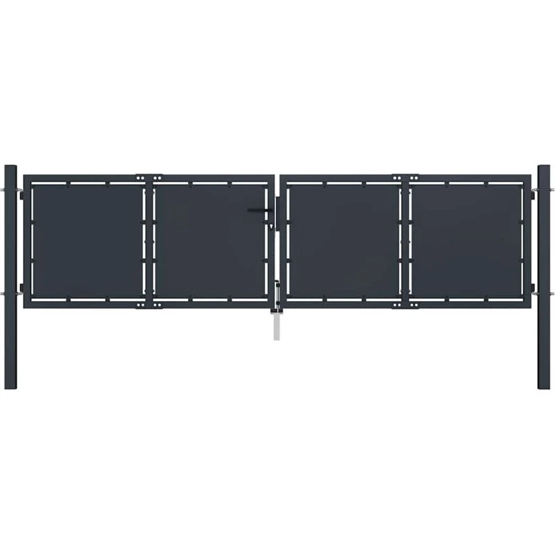 Havelåge i stål 300x75 cm – antracitgrå