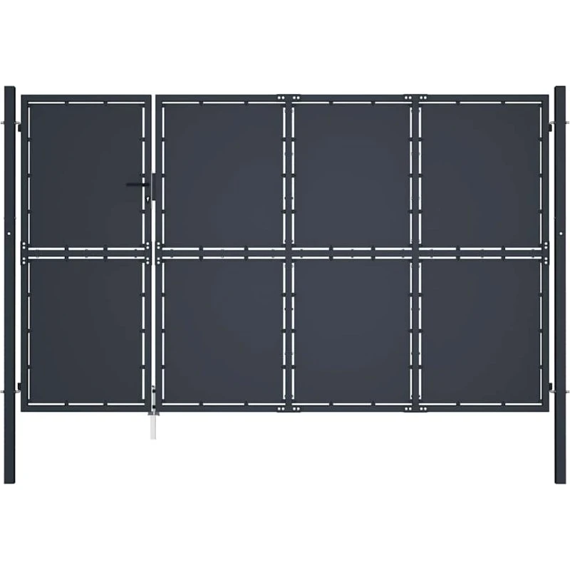 Havelåge i stål 350×150 cm – antracitgrå